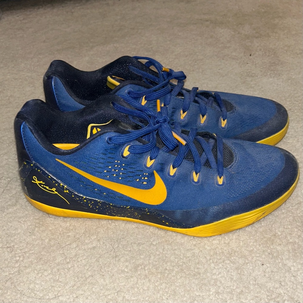 Kobe 9 em gym blue university gold with box